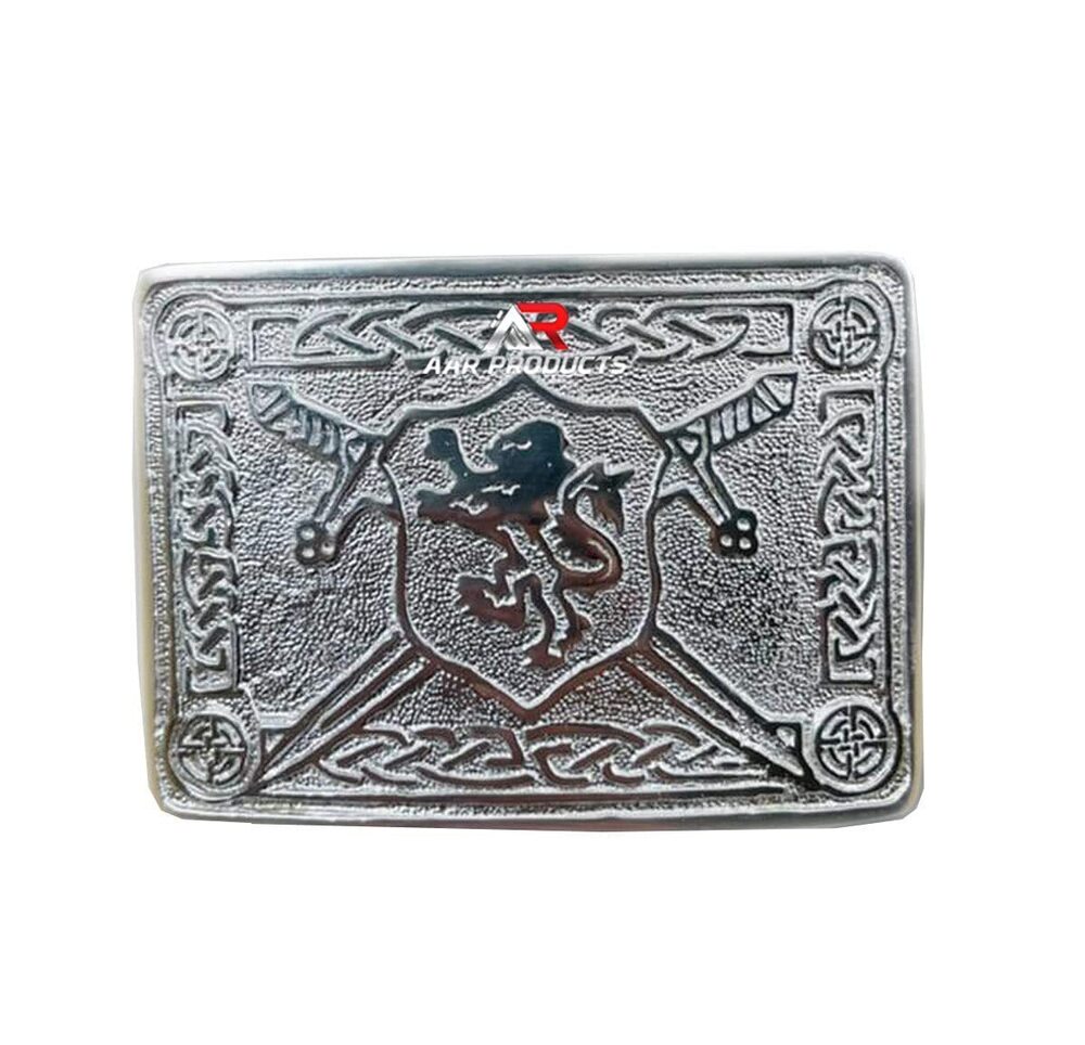5321 Scottish Kilt Belt Buckle Design Chrome Finish